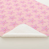 Hübsch Pink Star Sherpa Blanket Sherpadecke (3/4)