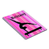 HÜBSCH PINK STRIPED GYMNASTICS JOURNAL NOTIZBLOCK (Rechte Seite)