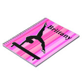 HÜBSCH PINK STRIPED GYMNASTICS JOURNAL NOTIZBLOCK (Linke Seite)