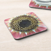 Hübsch Pink Sunflower Cork Untersetzer (Linke Seite)