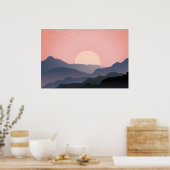 Hübsch Pink Sunrise Poster (Küche)