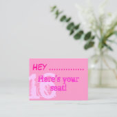 Hübsch Pink Sweet 16-Party-Plateaukarten Platzkarte (Stehend Vorderseite)