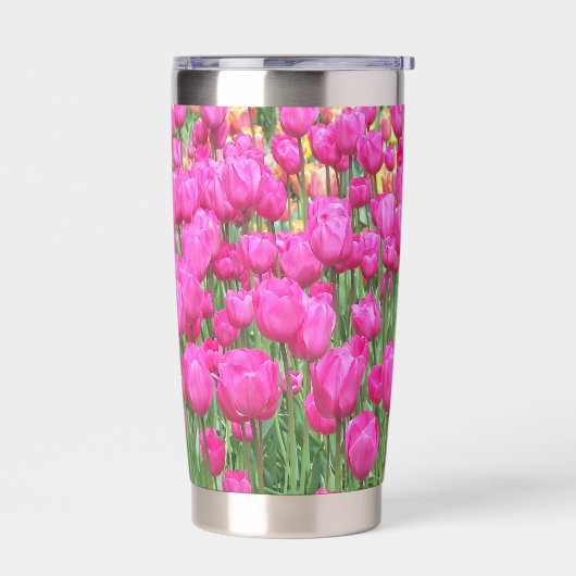 Hübsch Pink Tulip Bloms Blumen Thermobecher (Links)