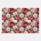 Hübsch Pink Tulip Garden | Aquarellfarben Geschenkpapier Set (Vorderseite)