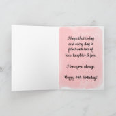 Hübsch Pink und Gold 11. GeburtstagsTochter Karte (Innenseite)