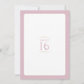 Hübsch Pink und Gold Sweet 16. Geburtstag Einladung (Rückseite)