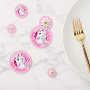 Hübsch Pink Unicorn Geburtstag Konfetti