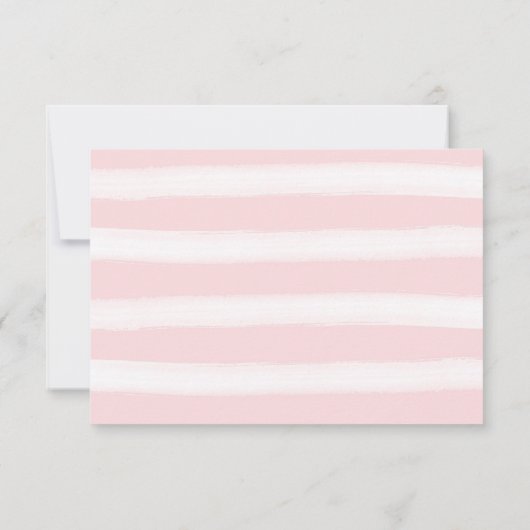 Hübsch Pink Wasserfarbe Peak auf weißem UAWG RSVP Karte (Rückseite)