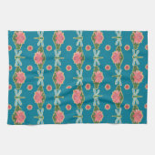 Hübsch Pink Water Lilies Dragonflies Handtuch (Horizontal)
