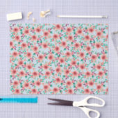 Hübsch Pink Watercolor Blumenmuster Muster Kinderd Seidenpapier (Handwerk)