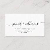 Hübsch Pink Watercolor Moderne Typografie + Script Visitenkarte (Rückseite)