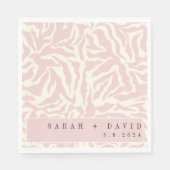 Hübsch Pink Waves Matisse Art Wedding Serviette (Vorderseite)