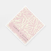 Hübsch Pink Waves Matisse Art Wedding Serviette (Ecke)