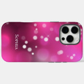 Hübsch Pink White Bokeh Case-Mate iPhone Hülle (Rückseite (Horizontal))