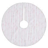 Hübsch Pink White Strips Weihnachten Polyester Weihnachtsbaumdecke (Vorderseite)