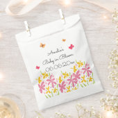 Hübsch Pink Wildblume Baby in Bloom Personalisiert Geschenktütchen (Ausgeschnitten)