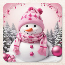 Hübsch Pink Xmas Snowman