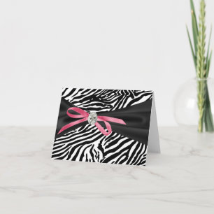 Hübsch Pink Zebra Dankeschön Karten