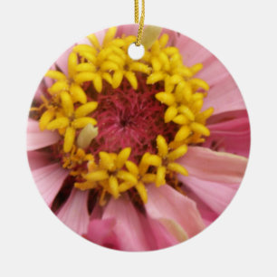 Hübsch Pink Zinnia Custom Geburtstag Keramikornament