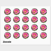 Hübsch Pink Zinnia Stickers (Blatt)