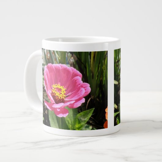 Hübsch Pink Zinnia Tasse (Vorderseite Links)