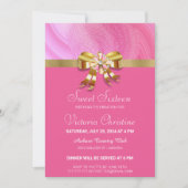 Hübsch Pink zum Geburtstag Einladung (Vorderseite)