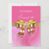 Hübsch Pink zum Geburtstag Einladung (Rückseite)