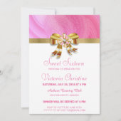 Hübsch Pink zum Geburtstag Einladung (Vorderseite)