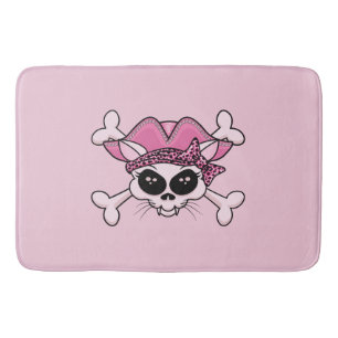 Hübsch Pirate Kitty Skull Badematte