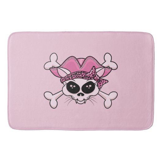 Hübsch Pirate Kitty Skull Badematte (Vorderseite)