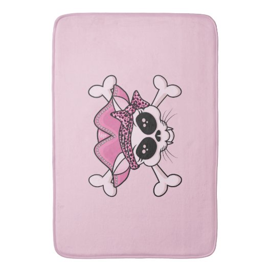 Hübsch Pirate Kitty Skull Badematte (Vorderseite Vertikal)