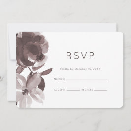 Hübsch Plum floral Wedding RSVP Einladung