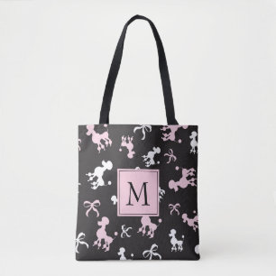 Hübsch Podale Monogramm Rosa und Schwarz Tasche
