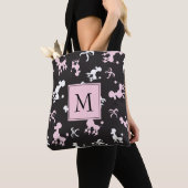 Hübsch Podale Monogramm Rosa und Schwarz Tasche (Von Nahem)