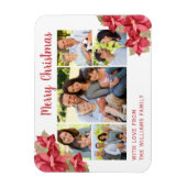 Hübsch Poinsettia Frohe Weihnachten Magnet (Vertikal)
