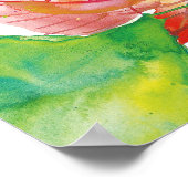 Hübsch Poinsettia | Heller Neon Poster (Ecke)