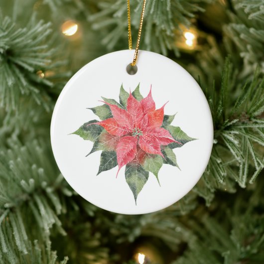 Hübsch Poinsettia Keramik Ornament (Baum)