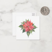 Hübsch Poinsettia Mitteilungskarte (Vorderseite/Rückseite Beispiel)