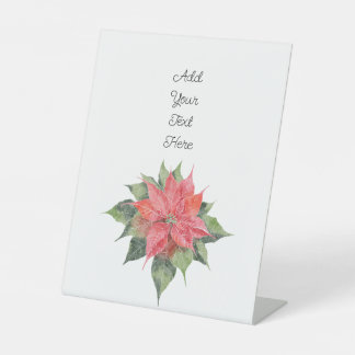 Hübsch Poinsettia Sockelschild