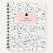 Hübsch Polka Dot Blush Pink Backkuchen Rezept Notizblock (Vorderseite)