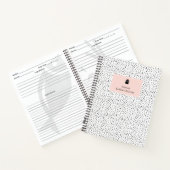 Hübsch Polka Dot Blush Pink Backkuchen Rezept Notizblock (Innenseite)