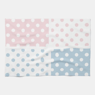 Hübsch, Polka dot, weiß, pink, blau, gürtel, la Geschirrtuch