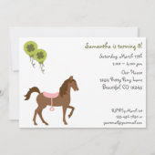 Hübsch Ponies St Patrick's Day Einladung zum Gebur (Rückseite)