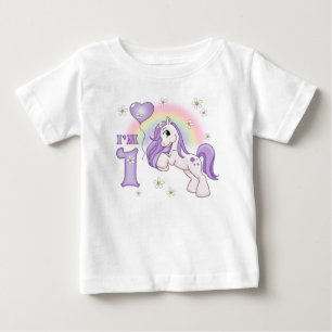 Hübsch Pony First Geburtstag Baby T-shirt