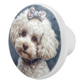 Hübsch Poodle Keramikknauf (Rechts)