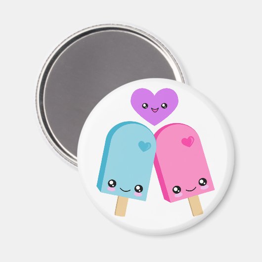 Hübsch Popsicles BESTE FREUNDIN Kawaii Magnet (Vorderseite/Rückseite)