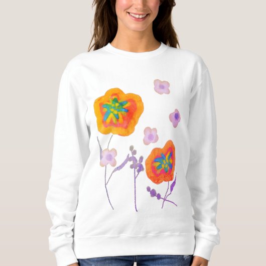 Hübsch Positive Abstrakte Kunst zu tragen Sweatshirt (Vorderseite)
