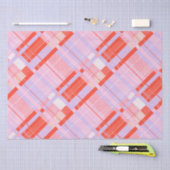 Hübsch Preppy Kariert - Rosa, Rot und Lavendel Seidenpapier (Handwerk)