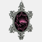 Hübsch Princess Crown Schneeflocken Zinn-Ornament (Links)