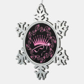 Hübsch Princess Crown Schneeflocken Zinn-Ornament (Rechts)